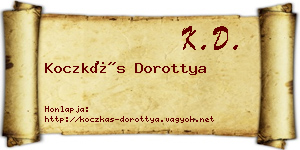 Koczkás Dorottya névjegykártya