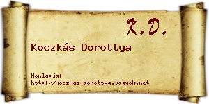 Koczkás Dorottya névjegykártya