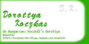 dorottya koczkas business card